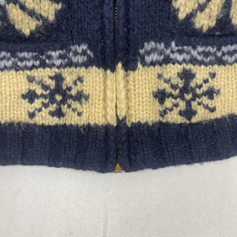 カナディアンセーター Canadian Sweater Company Ltd. ニット、セーター 長袖 スノーフレーク レザータブ ジップアップ カウチン セーター マルチカラー / マルチカラー / multicolor メンズ USED 古着 中古 50163522