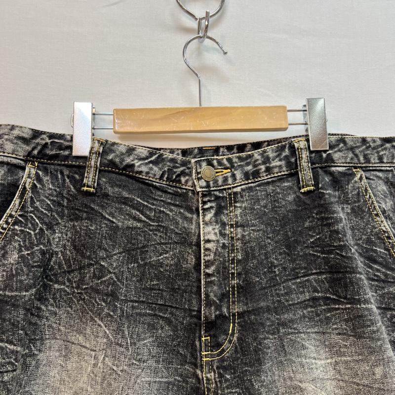 レフラー LEFLAH パンツ ショートパンツ ブラックデニム ショートパンツ ナンバリング XL メンズ USED 古着 中古 50163525
