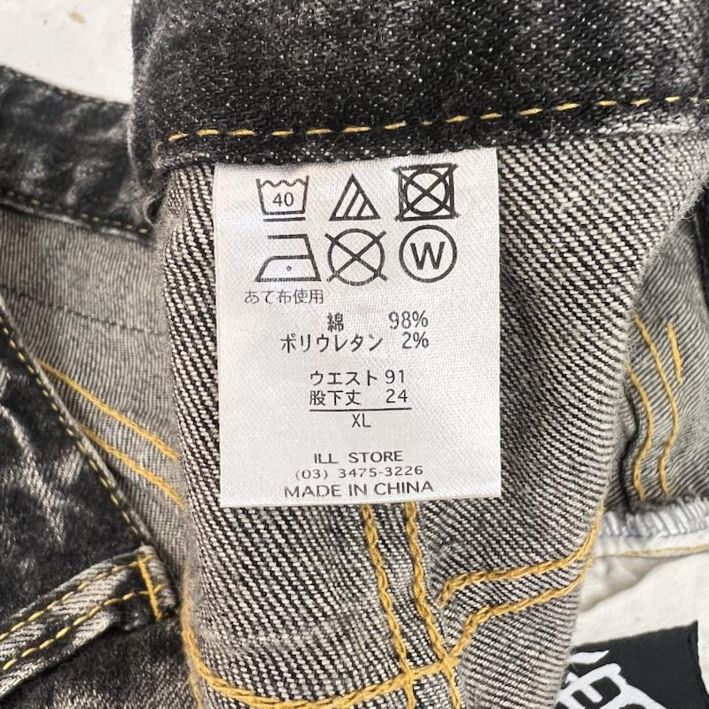 レフラー LEFLAH パンツ ショートパンツ ブラックデニム ショートパンツ ナンバリング XL メンズ USED 古着 中古 50163525