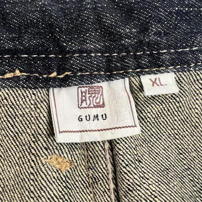 古着 USED パンツ デニム、ジーンズ 具夢 GUMU 鶴 桜 和柄 プリント 刺繍 デニムパンツ XL メンズ USED 古着 中古 50163532