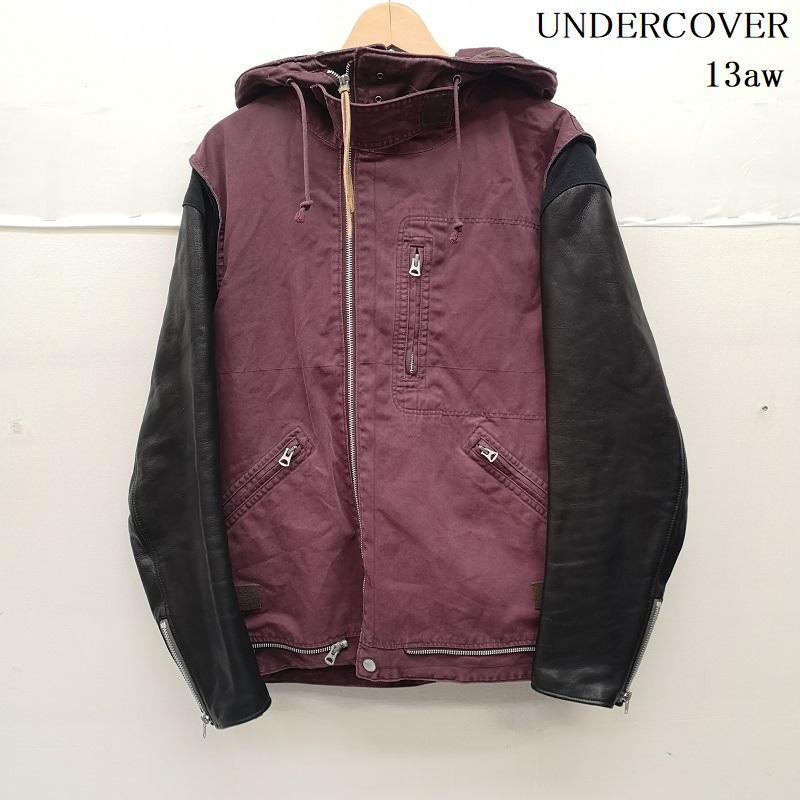 アンダーカバー UNDERCOVER ジャケット、上着 ジャンパー、ブルゾン 13aw k9201 袖レザー アーミー ブルゾン ミリタリー ジャケット 2 紫 / パープル / purple メンズ USED 古着 中古 50163541