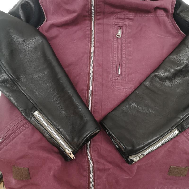 アンダーカバー UNDERCOVER ジャケット、上着 ジャンパー、ブルゾン 13aw k9201 袖レザー アーミー ブルゾン ミリタリー ジャケット 2 紫 / パープル / purple メンズ USED 古着 中古 50163541