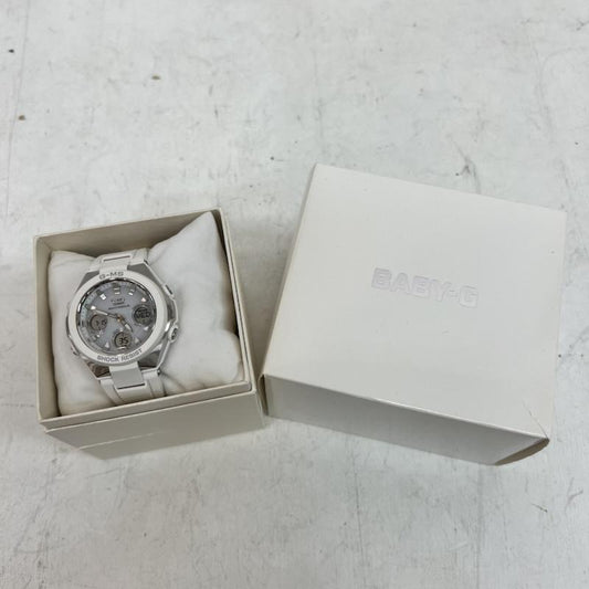 ベイビージー BABY-G 腕時計 アナログ（クォーツ式） カシオ ベビーG G-MS MSG-W100 電波ソーラー デジアナ文字盤 - 白 / ホワイト / white X 銀 / シルバー / silver color レディース USED 古着 中古 50163548