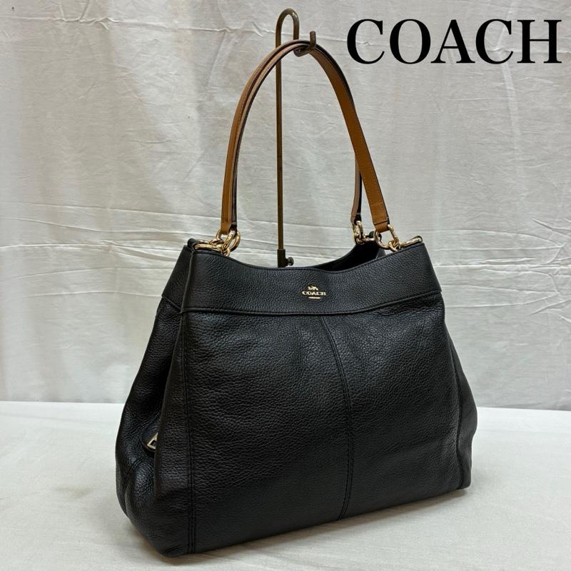 コーチ COACH ショルダーバッグ ショルダーバッグ F38987 シボ革 レザー 肩掛け ショルダー バッグ A4収納 ゴールド金具 - レディース USED 古着 中古 50163549