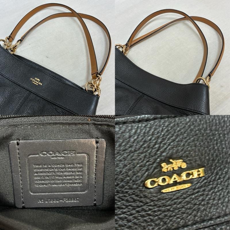 コーチ COACH ショルダーバッグ ショルダーバッグ F38987 シボ革 レザー 肩掛け ショルダー バッグ A4収納 ゴールド金具 - レディース USED 古着 中古 50163549