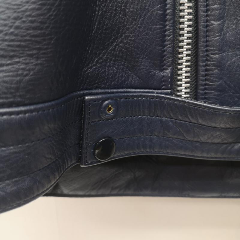 アンダーカバー UNDERCOVER ジャケット、上着 ライダース 09SS NEO BOY期 ドッキング レザー ライダース ベスト 3 紺 / ネイビー / navy メンズ USED 古着 中古 50163552