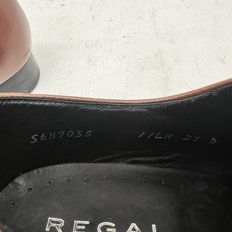 リーガル REGAL 革靴 革靴 11LR レザー ビジネスシューズ ストレートチップ 27.0cm 茶 / ブラウン / brown メンズ USED 古着 中古 50163554