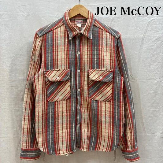 ジョーマッコイ JOE McCOY シャツ、ブラウス 長袖 8 HOUR UNION マチ付き フラップポケット コットン チェック ワーク シャツ - メンズ USED 古着 中古 50163558