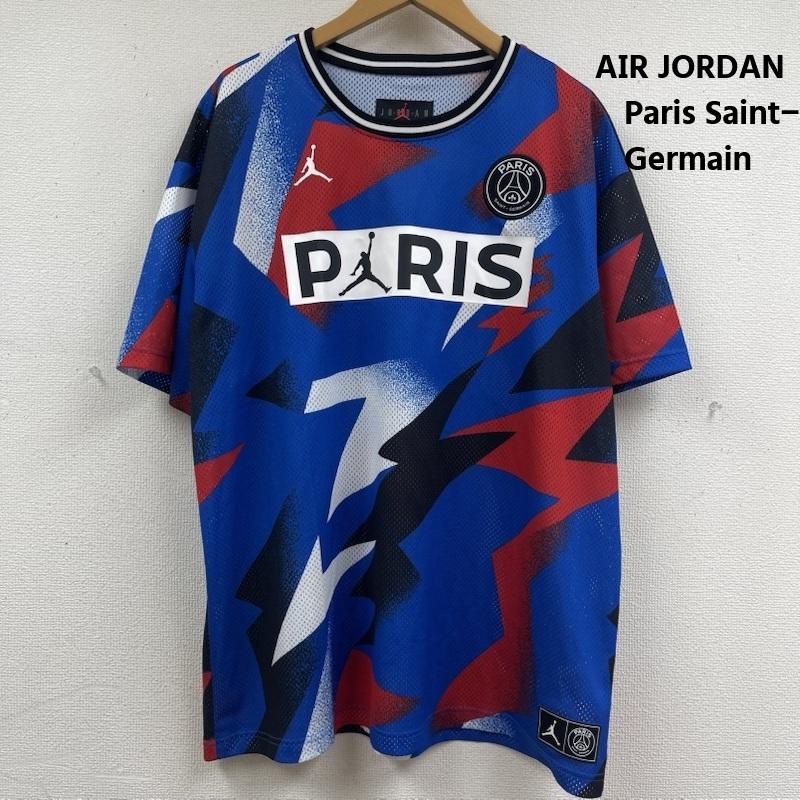 エアジョーダン AIR JORDAN カットソー 半袖 Paris Saint-Germain コラボ Mesh Short-Sleeve Top Tシャツ XL 青 / ブルー / blue メンズ USED 古着 中古 50163560