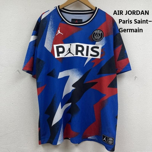 エアジョーダン AIR JORDAN カットソー 半袖 Paris Saint-Germain コラボ Mesh Short-Sleeve Top Tシャツ XL 青 / ブルー / blue メンズ USED 古着 中古 50163560