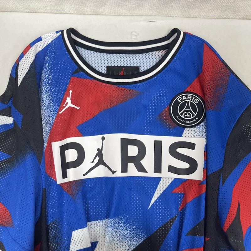 エアジョーダン AIR JORDAN カットソー 半袖 Paris Saint-Germain コラボ Mesh Short-Sleeve Top Tシャツ XL 青 / ブルー / blue メンズ USED 古着 中古 50163560