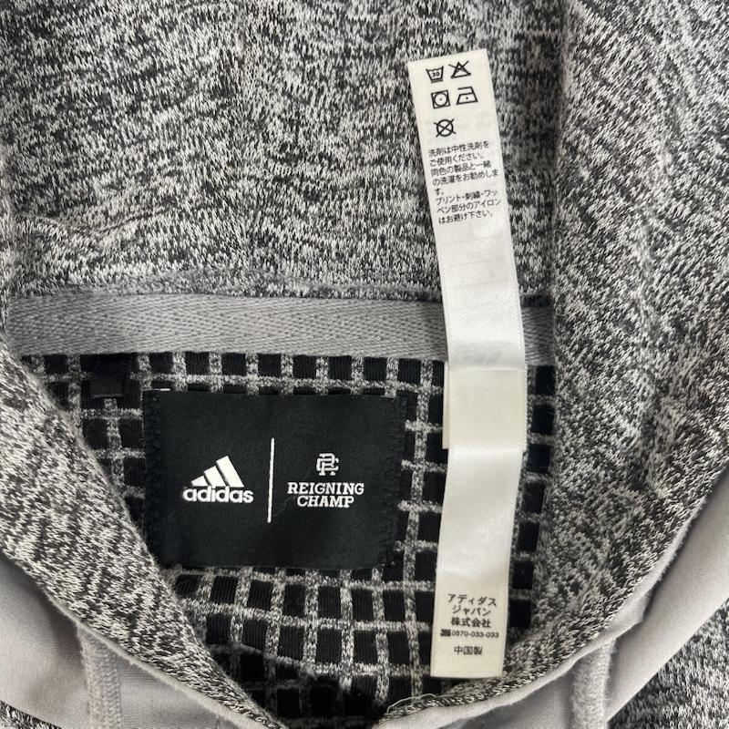 アディダス adidas パーカー 長袖 REIGNING CHAMP コラボ プルオーバー パーカー br3436 S 灰 / グレー / gray メンズ USED 古着 中古 50163561