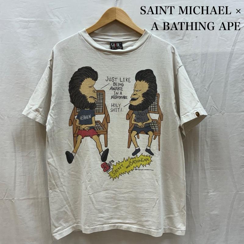 セントマイケル SAINT MICHAEL Tシャツ 半袖 A BATHING APE ア ベイシング エイプ 23ss AP SS TEE ヴィンテージ加工 Tシャツ SM-S23-0000-110 M メンズ USED 古着 中古 50163565