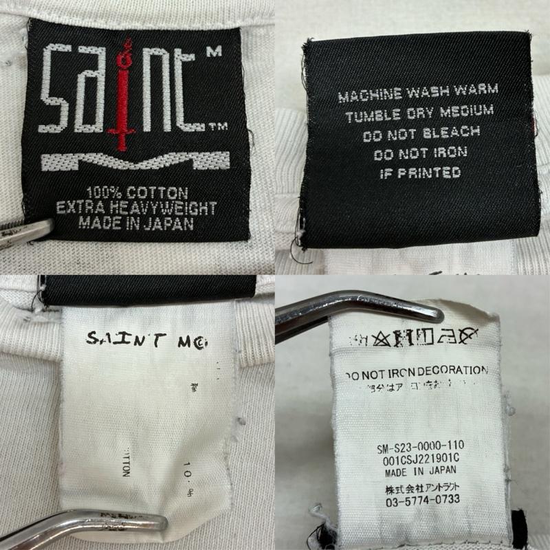 セントマイケル SAINT MICHAEL Tシャツ 半袖 A BATHING APE ア ベイシング エイプ 23ss AP SS TEE ヴィンテージ加工 Tシャツ SM-S23-0000-110 M メンズ USED 古着 中古 50163565