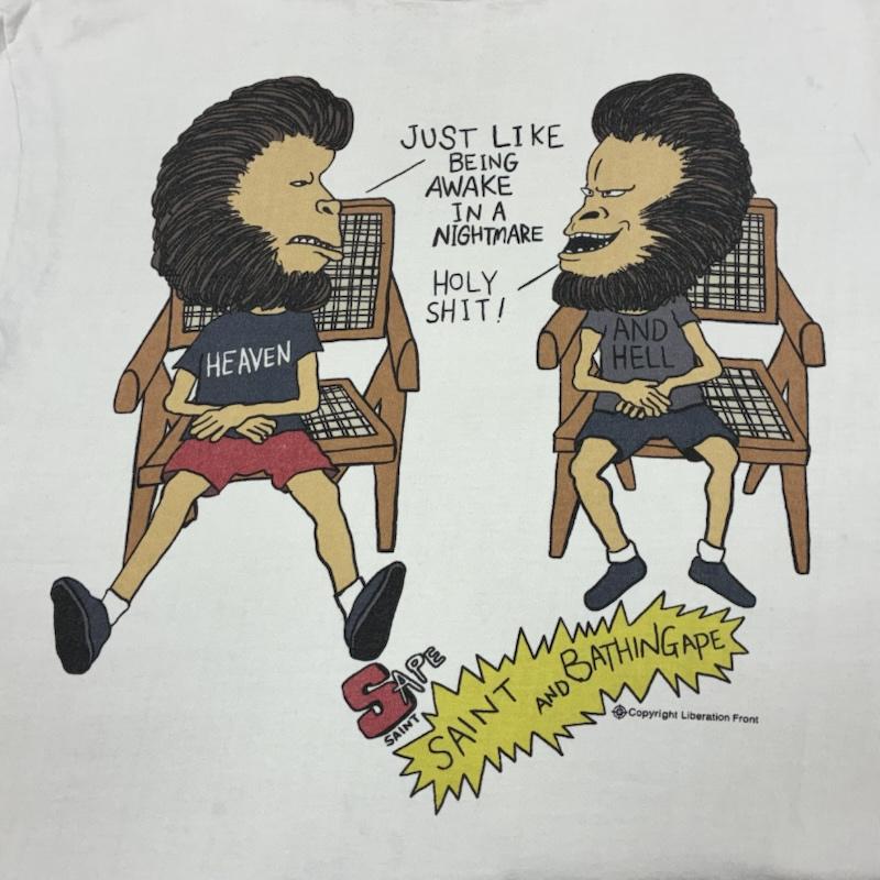 セントマイケル SAINT MICHAEL Tシャツ 半袖 A BATHING APE ア ベイシング エイプ 23ss AP SS TEE ヴィンテージ加工 Tシャツ SM-S23-0000-110 M メンズ USED 古着 中古 50163565