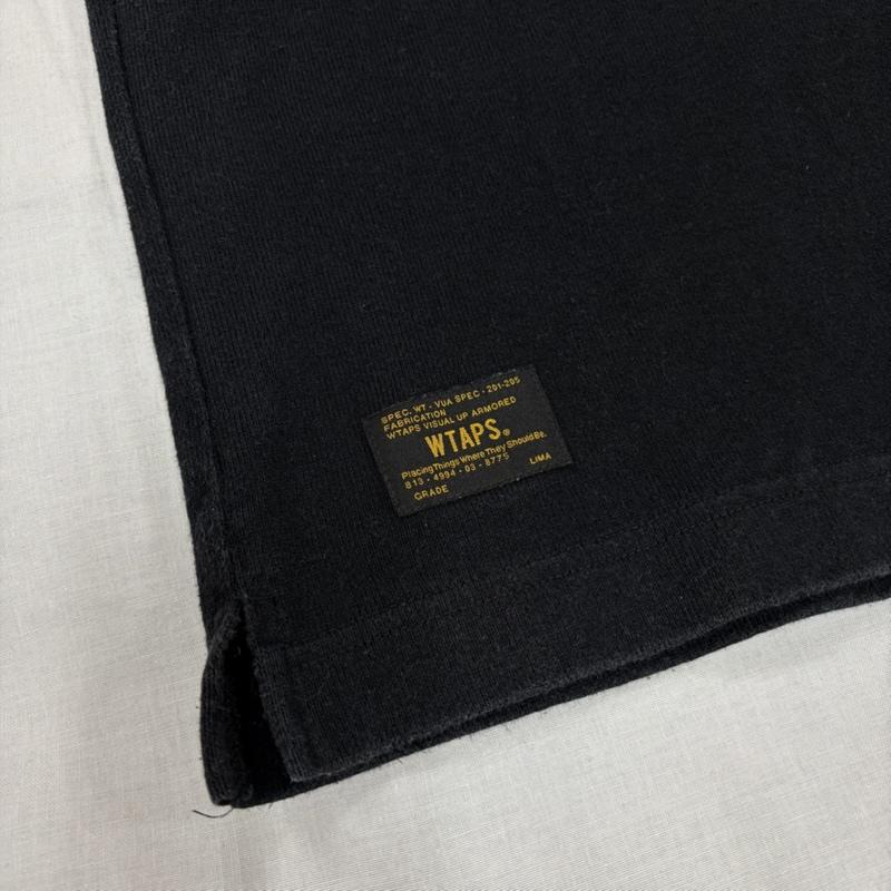 ダブルタップス WTAPS Tシャツ 半袖 Rags McGREGOR コラボ 半袖 フットボールシャツ Tシャツ ワッペン 刺繍 L ロゴ、文字 X 刺繍 黒 / ブラック / black X 白 / ホワイト / white X 灰 / グレー / gray メンズ USED 古着 中古 50163566