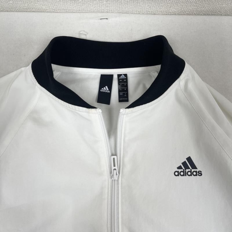 アディダス adidas ジャケット、上着 ジャンパー、ブルゾン ウインド ジャケット ロゴ ジップアップ アウター dv0972 白 / ホワイト / white メンズ USED 古着 中古 50163568