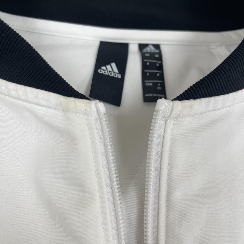 アディダス adidas ジャケット、上着 ジャンパー、ブルゾン ウインド ジャケット ロゴ ジップアップ アウター dv0972 白 / ホワイト / white メンズ USED 古着 中古 50163568
