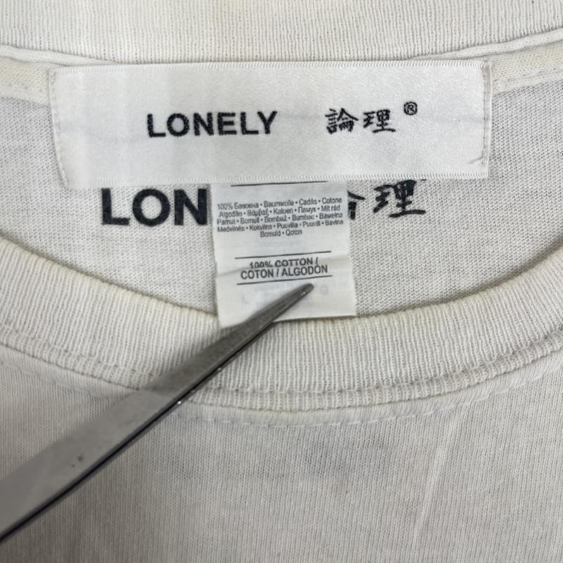 ロンリー LONELY論理 Tシャツ 半袖 舞妓 芸者 モノクロ フォト グラフィック プリント Tシャツ L 白 / ホワイト / white メンズ USED 古着 中古 50163573