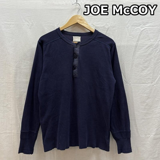 ジョーマッコイ JOE McCOY Tシャツ 長袖 BALLPARK ヘンリーネック 長袖 Tシャツ ロンT ロングリブ 38 紺 / ネイビー / navy メンズ USED 古着 中古 50163577