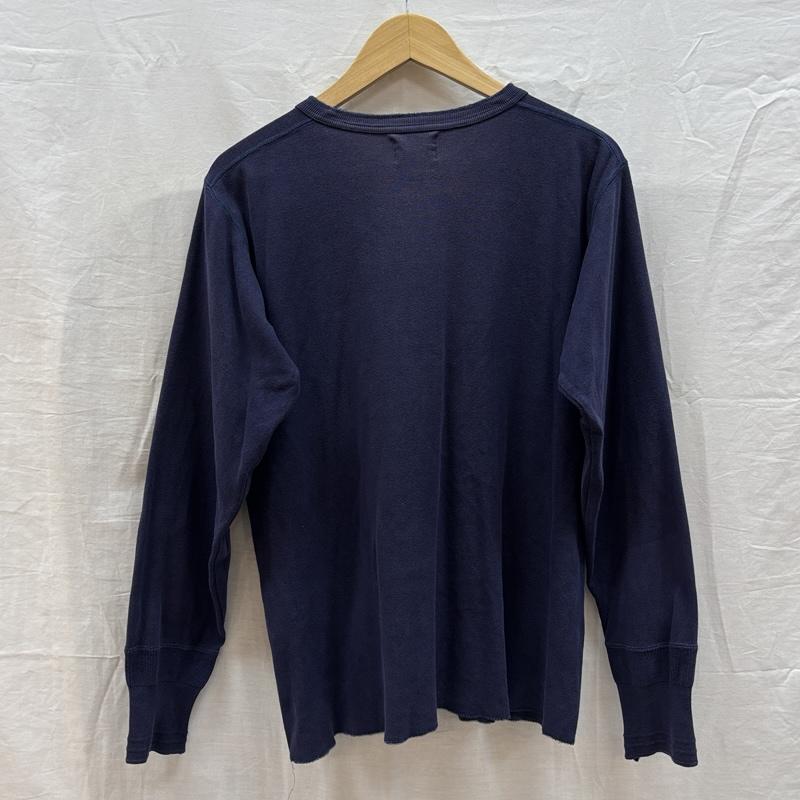 ジョーマッコイ JOE McCOY Tシャツ 長袖 BALLPARK ヘンリーネック 長袖 Tシャツ ロンT ロングリブ 38 紺 / ネイビー / navy メンズ USED 古着 中古 50163577