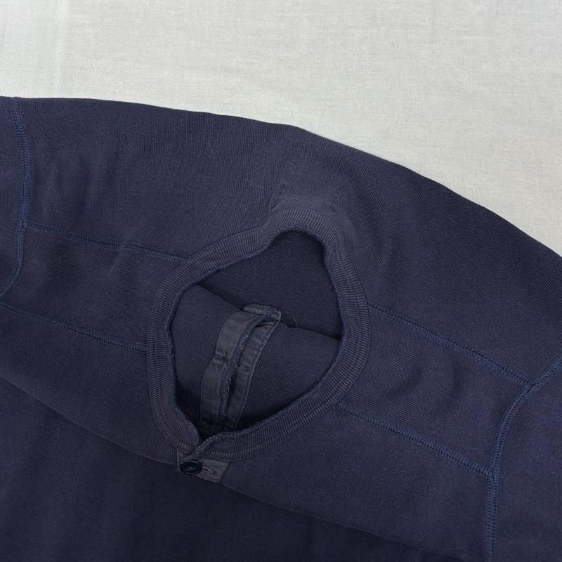 ジョーマッコイ JOE McCOY Tシャツ 長袖 BALLPARK ヘンリーネック 長袖 Tシャツ ロンT ロングリブ 38 紺 / ネイビー / navy メンズ USED 古着 中古 50163577