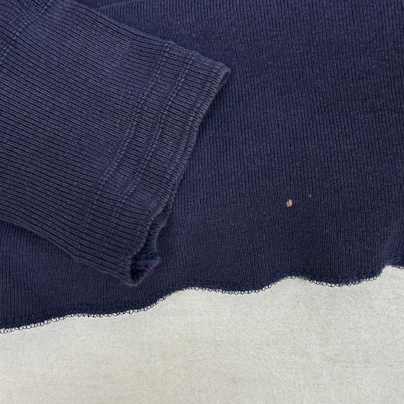 ジョーマッコイ JOE McCOY Tシャツ 長袖 BALLPARK ヘンリーネック 長袖 Tシャツ ロンT ロングリブ 38 紺 / ネイビー / navy メンズ USED 古着 中古 50163577