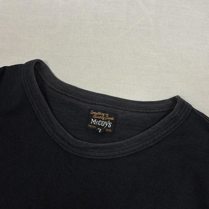 ザリアルマッコイズ THE REAL McCOY S Tシャツ 半袖 ロゴ プリント クルーネック 半袖 Tシャツ L 黒 / ブラック / black メンズ USED 古着 中古 50163578