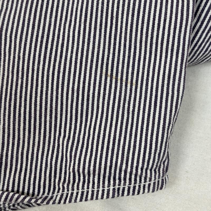 キイ KEY シャツ、ブラウス 長袖 ヒッコリーストライプ ハーフジップ プルオーバー ワーク シャツ 長袖 XL メンズ USED 古着 中古 50163580
