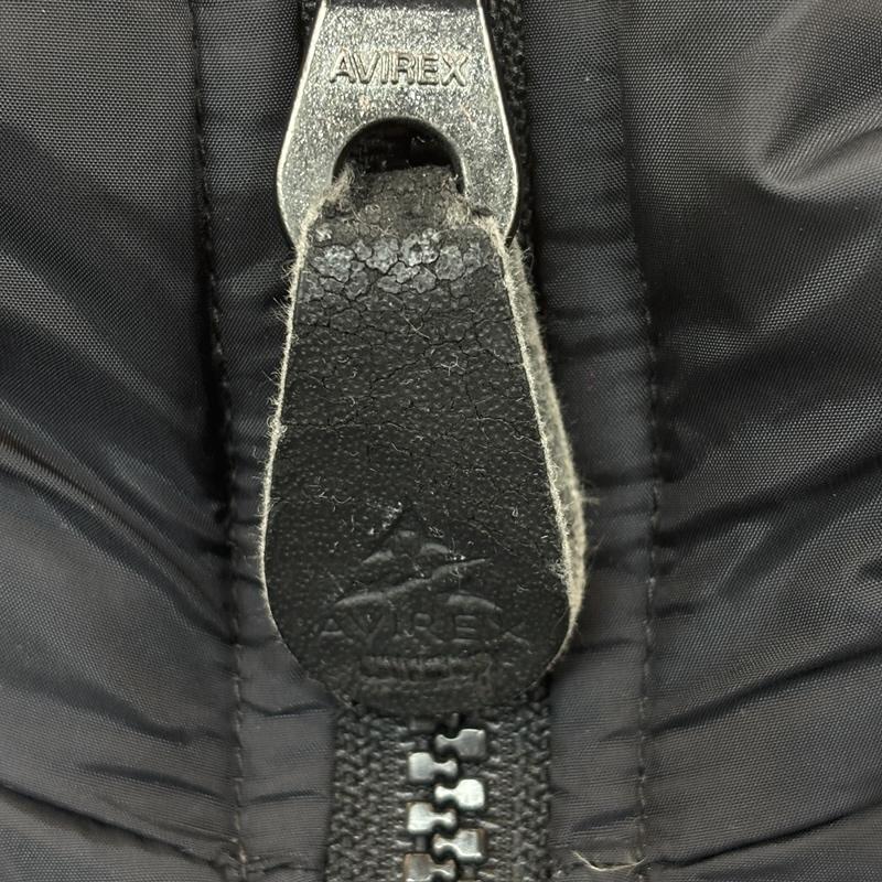 アヴィレックス AVIREX ジャケット、上着 ダウンベスト ロゴ 刺繍 ナイロン ダウン ベスト ジャケット 6142097 L 黒 / ブラック / black メンズ USED 古着 中古 50163583