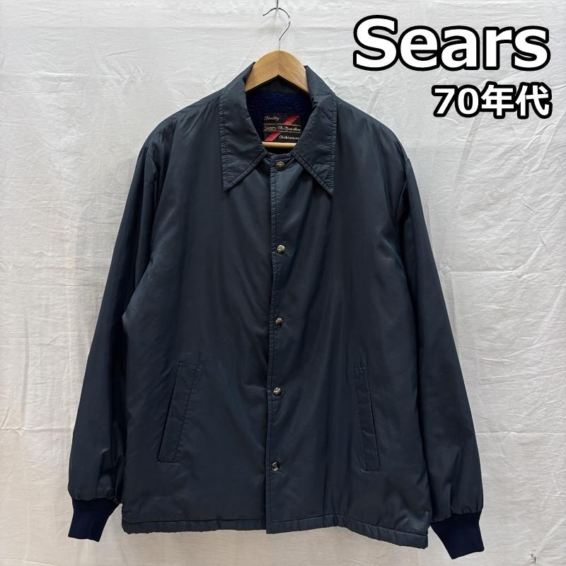 シアーズ SEARS ジャケット、上着 ジャンパー、ブルゾン 70年代 ビンテージ ナイロン コーチ ジャケット ボアライナー 70s VINTAGE L 紺 / ネイビー / navy メンズ USED 古着 中古 50163585