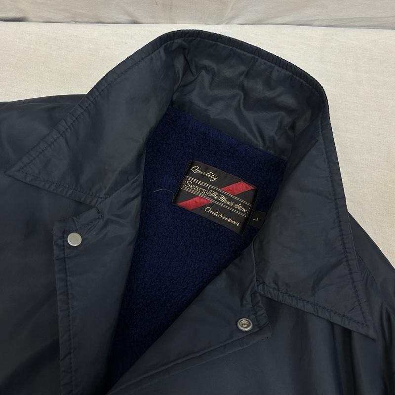 シアーズ SEARS ジャケット、上着 ジャンパー、ブルゾン 70年代 ビンテージ ナイロン コーチ ジャケット ボアライナー 70s VINTAGE L 紺 / ネイビー / navy メンズ USED 古着 中古 50163585