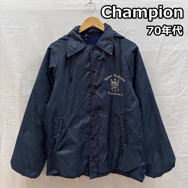 チャンピオン Champion ジャケット、上着 ジャンパー、ブルゾン 70年代 ビンテージ Cインランタグ フード付き ナイロン コーチジャケット 70s VINTAGE - 紺 / ネイビー / navy メンズ USED 古着 中古 50163588