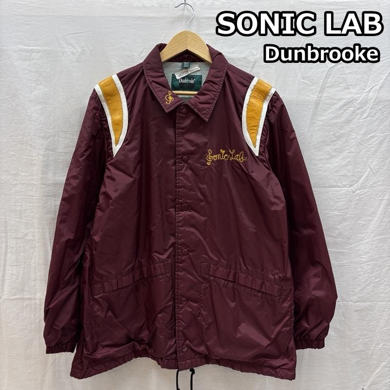 ソニックラブ SONIC LAB ジャケット、上着 ジャンパー、ブルゾン Dunbrooke リメイク レザー パッチ ロゴ 刺繍 ナイロン ジャケット ネペンテス L えんじ / ワインレッド / dark red メンズ USED 古着 中古 50163589