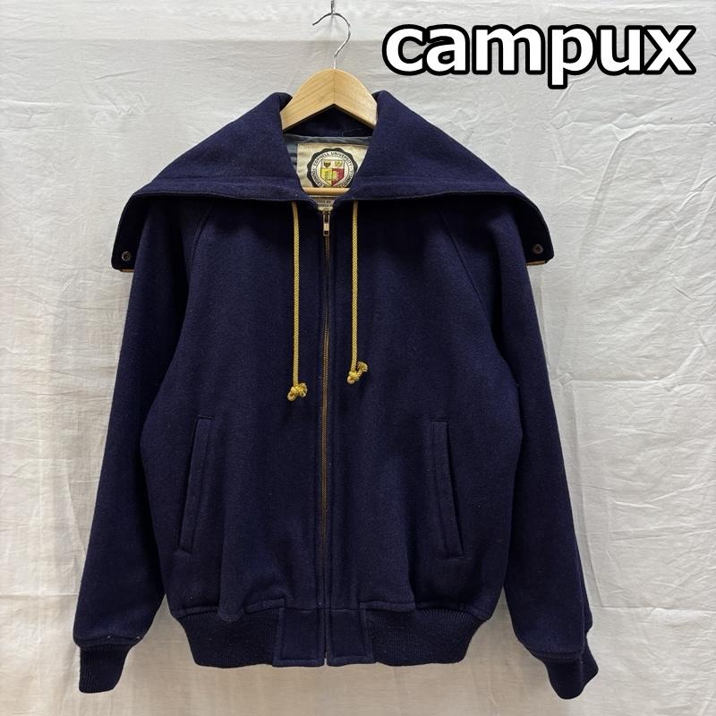 ヴィンテージ VINTAGE ジャケット、上着 ジャンパー、ブルゾン campux コーネル大学 ロゴ 刺繍 セーラーカラー フード スタジャン バーシティ ジャケット M 紺 / ネイビー / navy メンズ USED 古着 中古 50163590