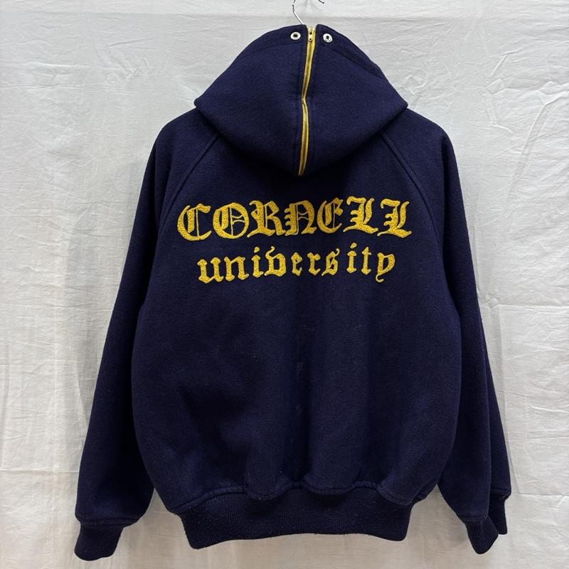 ヴィンテージ VINTAGE ジャケット、上着 ジャンパー、ブルゾン campux コーネル大学 ロゴ 刺繍 セーラーカラー フード スタジャン バーシティ ジャケット M 紺 / ネイビー / navy メンズ USED 古着 中古 50163590