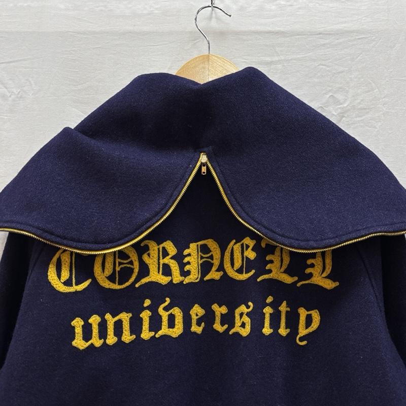 ヴィンテージ VINTAGE ジャケット、上着 ジャンパー、ブルゾン campux コーネル大学 ロゴ 刺繍 セーラーカラー フード スタジャン バーシティ ジャケット M 紺 / ネイビー / navy メンズ USED 古着 中古 50163590