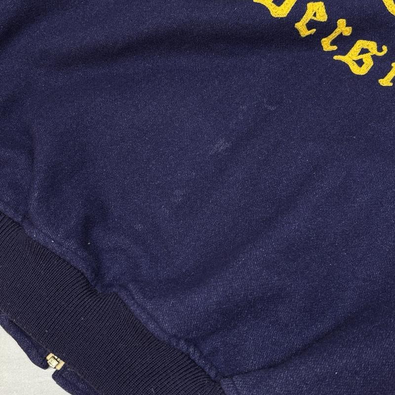 ヴィンテージ VINTAGE ジャケット、上着 ジャンパー、ブルゾン campux コーネル大学 ロゴ 刺繍 セーラーカラー フード スタジャン バーシティ ジャケット M 紺 / ネイビー / navy メンズ USED 古着 中古 50163590