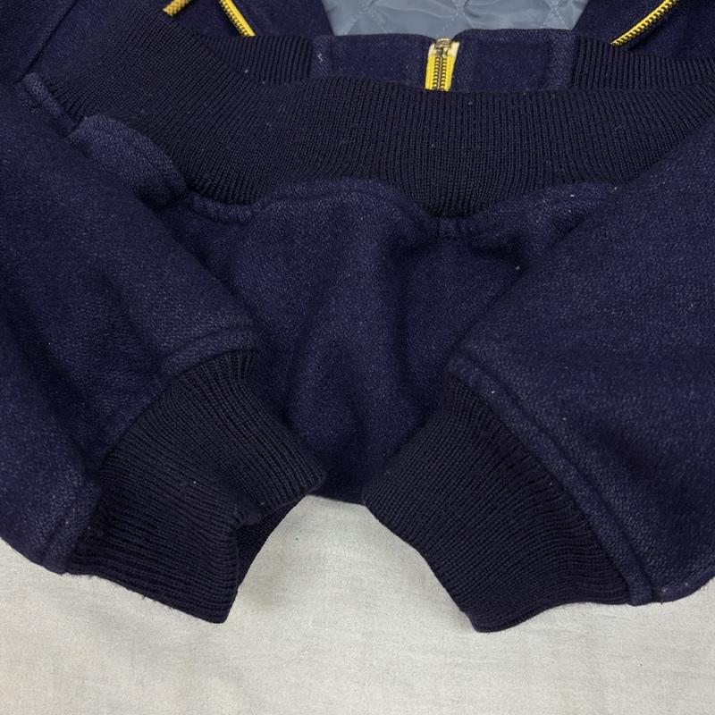 ヴィンテージ VINTAGE ジャケット、上着 ジャンパー、ブルゾン campux コーネル大学 ロゴ 刺繍 セーラーカラー フード スタジャン バーシティ ジャケット M 紺 / ネイビー / navy メンズ USED 古着 中古 50163590