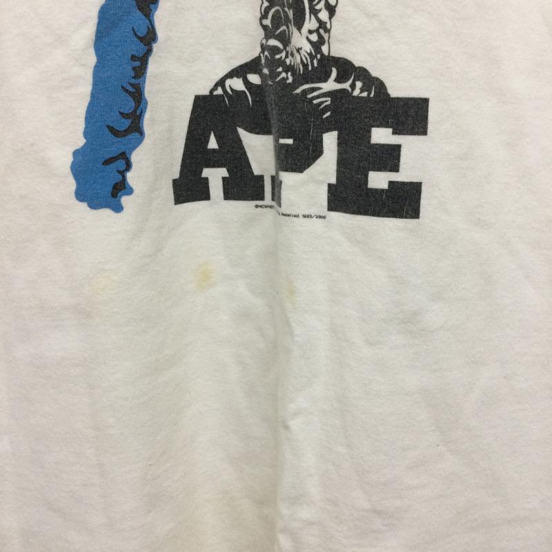 アベイシングエイプ A BATHING APE Tシャツ 半袖 APE BAPE マーライオン　BABY MILO tシャツ M ロゴ、文字 白 / ホワイト / white メンズ USED 古着 中古 50163591