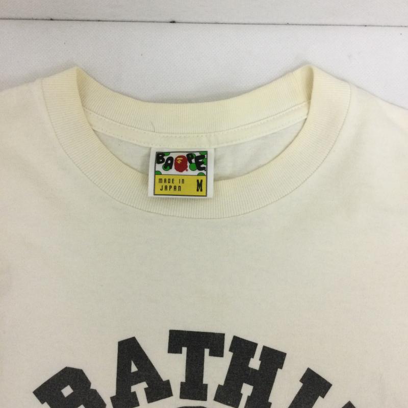 アベイシングエイプ A BATHING APE Tシャツ 半袖 APE BAPE マーライオン　BABY MILO tシャツ M ロゴ、文字 白 / ホワイト / white メンズ USED 古着 中古 50163591