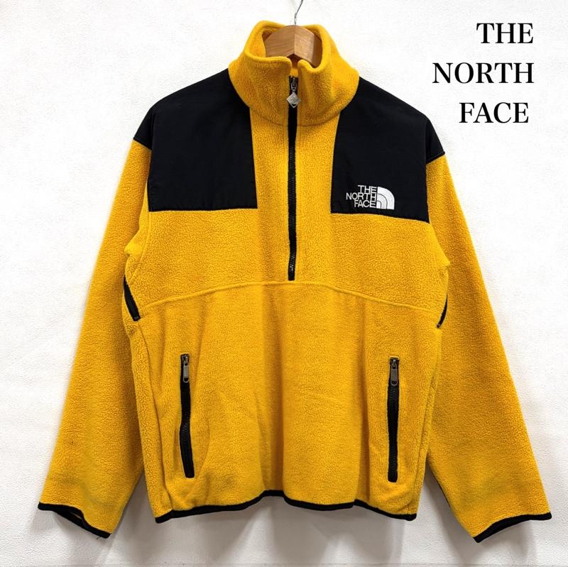 ザノースフェイス THE NORTH FACE トレーナー 長袖 ARMADILLA アルマディル ハーフジップ フリース プルオーバー ロゴ 刺繍 サイドポケット NL-3170 L ロゴ、文字 X 刺繍 黄 / イエロー / yellow X 黒 / ブラック / black X 白 / ホワイト / white メンズ USED 古着 中古 50163592