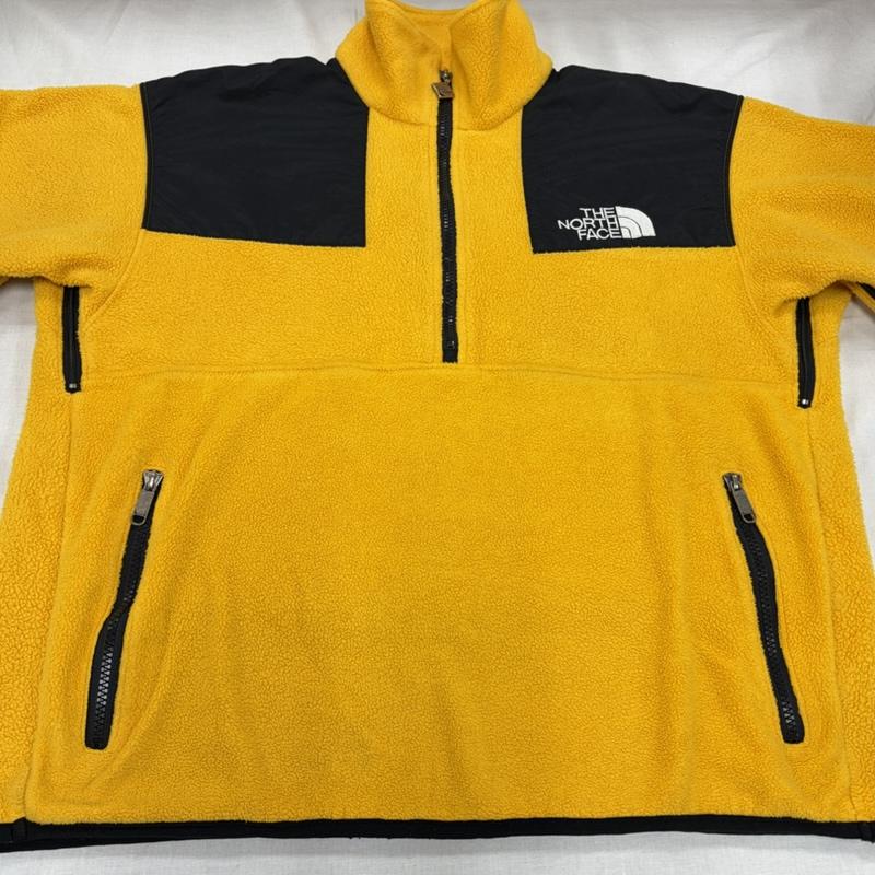 ザノースフェイス THE NORTH FACE トレーナー 長袖 ARMADILLA アルマディル ハーフジップ フリース プルオーバー ロゴ 刺繍 サイドポケット NL-3170 L ロゴ、文字 X 刺繍 黄 / イエロー / yellow X 黒 / ブラック / black X 白 / ホワイト / white メンズ USED 古着 中古 50163592