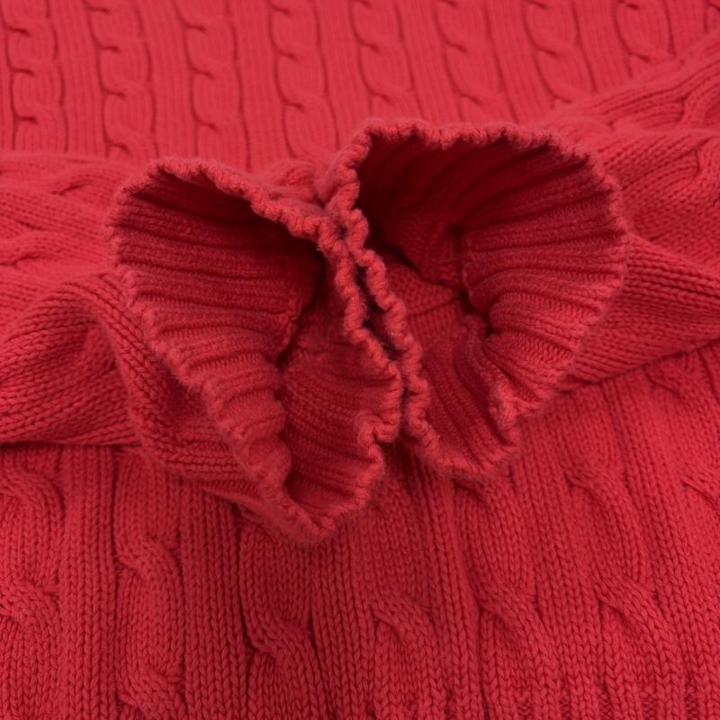 ラルフローレンスポーツ RALPH LAUREN SPORT ニット、セーター 長袖 Vネック ケーブルニット セーター ポニー刺繡 XL ワンポイント X ロゴ、文字 X 刺繍 赤 / レッド / red X 紫 / パープル / purple メンズ USED 古着 中古 50163596