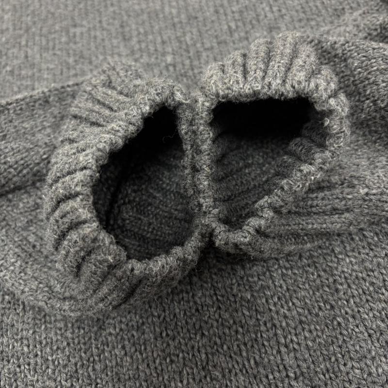 ポロラルフローレン POLO RALPH LAUREN ニット、セーター 長袖 90s クルーネック ポニー刺繡 ニット セーター ヴィンテージ コットン リネン XXL ワンポイント X ロゴ、文字 X 刺繍 灰 / グレー / gray メンズ USED 古着 中古 50163597