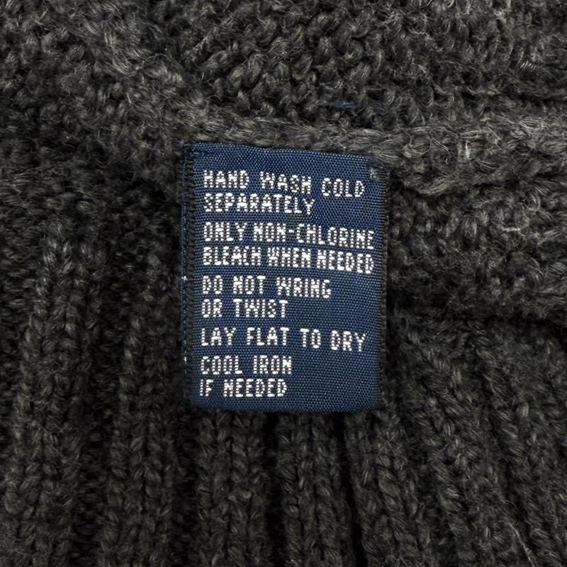 ポロラルフローレン POLO RALPH LAUREN ニット、セーター 長袖 90s クルーネック ポニー刺繡 ニット セーター ヴィンテージ コットン リネン XXL ワンポイント X ロゴ、文字 X 刺繍 灰 / グレー / gray メンズ USED 古着 中古 50163597