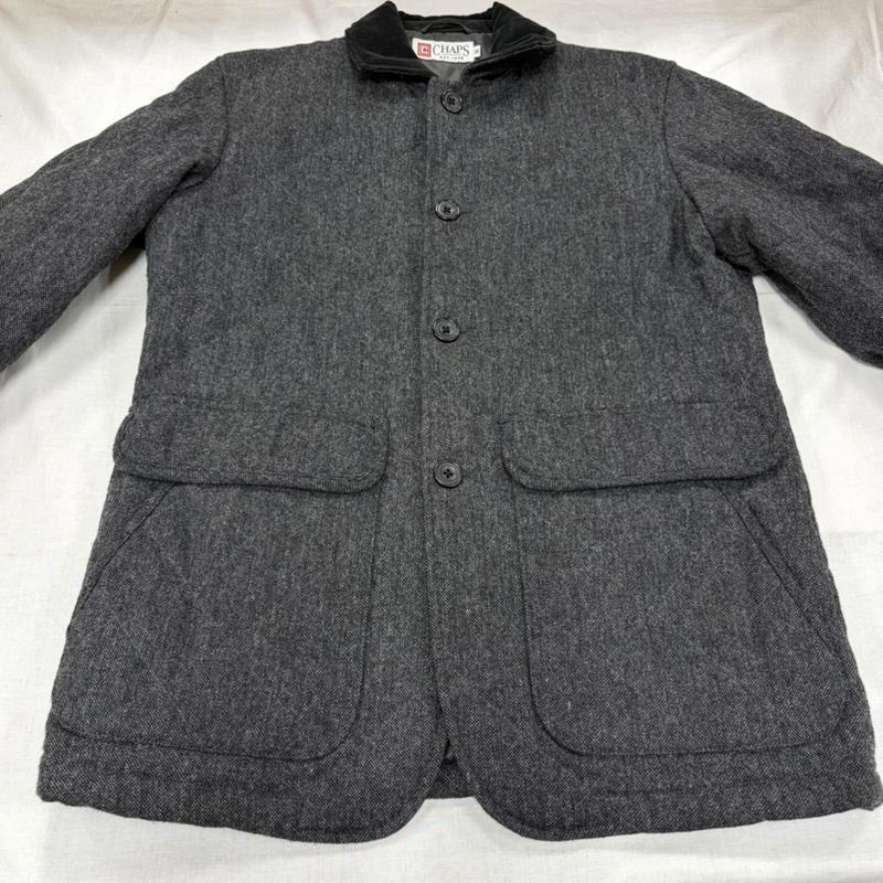 チャップス CHAPS ジャケット、上着 ジャケット、ブレザー RALPH LAUREN ラルフローレン キルティング ジャケット コーデュロイカラー ツイード M 無地 ダークグレー / ダークグレー / X 黒 / ブラック / black メンズ USED 古着 中古 50163600