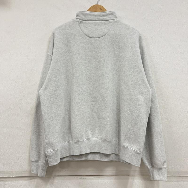 ハフ HUF トレーナー 長袖 長袖 ハーフジップ スウェット トレーナー サークルロゴ 刺繍 L ワンポイント X ロゴ、文字 X 刺繍 灰 / グレー / gray X 紺 / ネイビー / navy メンズ USED 古着 中古 50163602