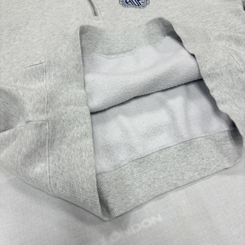 ハフ HUF トレーナー 長袖 長袖 ハーフジップ スウェット トレーナー サークルロゴ 刺繍 L ワンポイント X ロゴ、文字 X 刺繍 灰 / グレー / gray X 紺 / ネイビー / navy メンズ USED 古着 中古 50163602