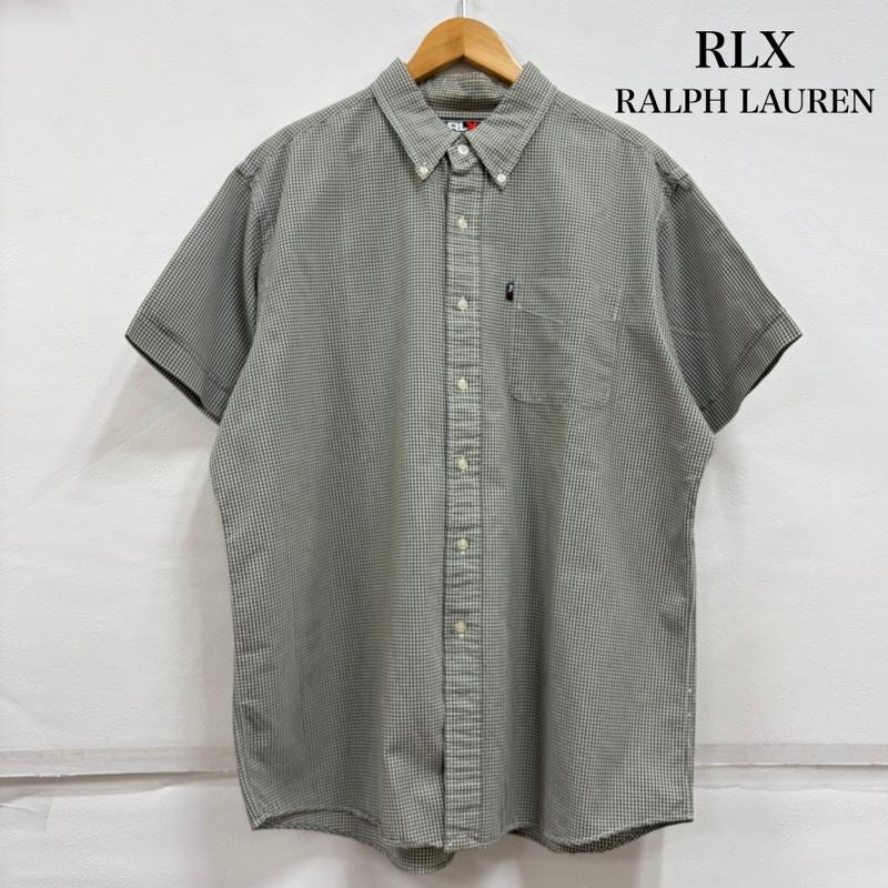 アールエルエックスラルフローレン RLXRALPHLAUREN シャツ、ブラウス 半袖 半袖 ボタンダウン ギンガムチェック ポケット シャツ LL チェック カーキ / カーキ / khaki X 白 / ホワイト / white メンズ USED 古着 中古 50163603